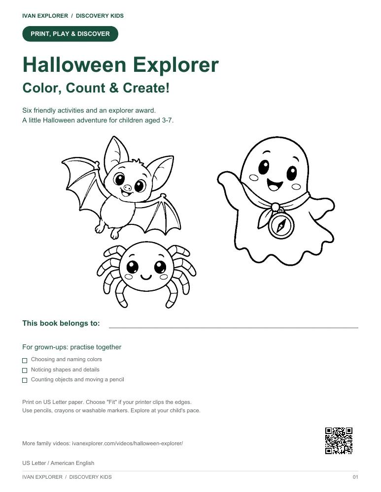 Halloween Explorer activity book cover