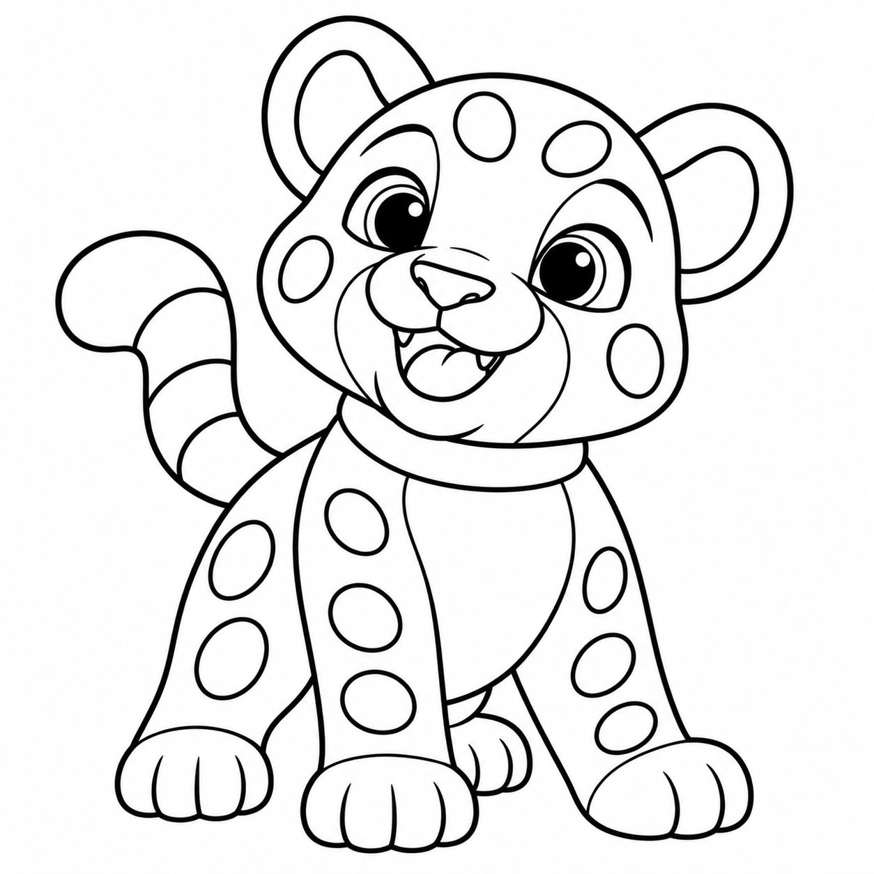 Toby the Leopard ready to color